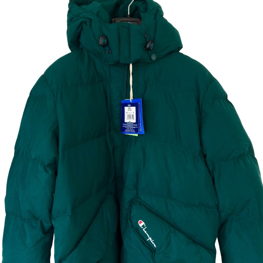 Champion Green Hooded Winter Puffer Coat Men's Small New $365